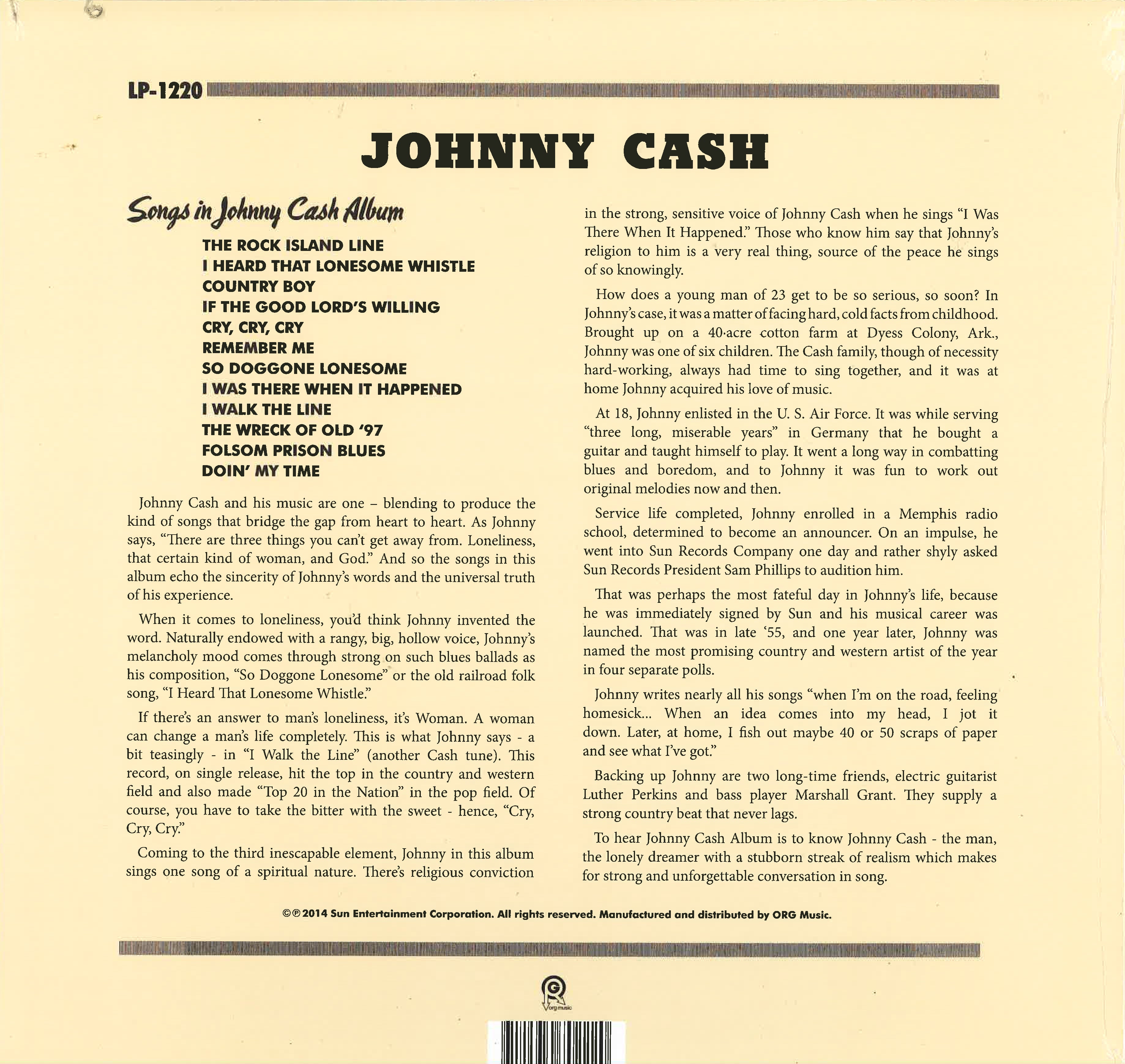 JOHNNY CASH (ジョニー・キャッシュ) - With His Hot And Blue Guitar