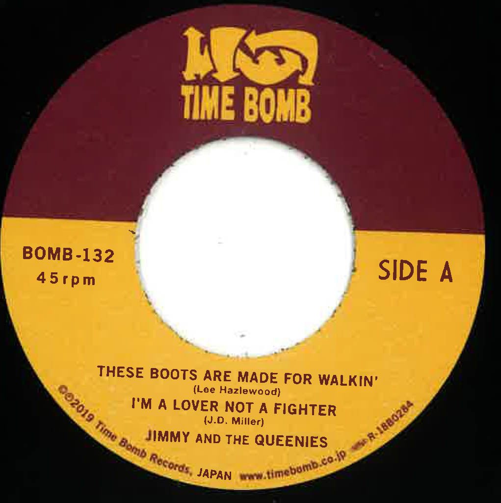 JIMMY & THE QUEENIES (ジミー＆ザ・クイニーズ) - JIMMY & THE QUEENIES E.P. ( Japan タイムボム  限定 500枚限定ナンバリング入りジャケ付き 4曲入り7インチ EP/ New ) 関西ガレージスーパーバンド！残少！