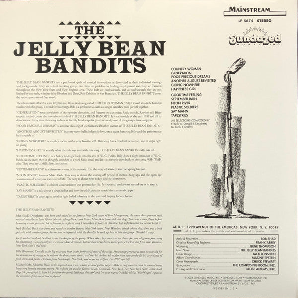 JELLY BEAN BANDITS (ジェリービーン・バンデッツ)  - S.T. <1st Album>  (US サンデイズド社限定復刻再発「イエローVINYL」ステレオ LP / New)