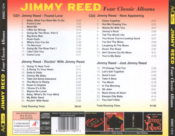 JIMMY REED (ジミー・リード)  - Four Classic Albums (UK 限定合体再発CDx2枚組/New) 全45曲！