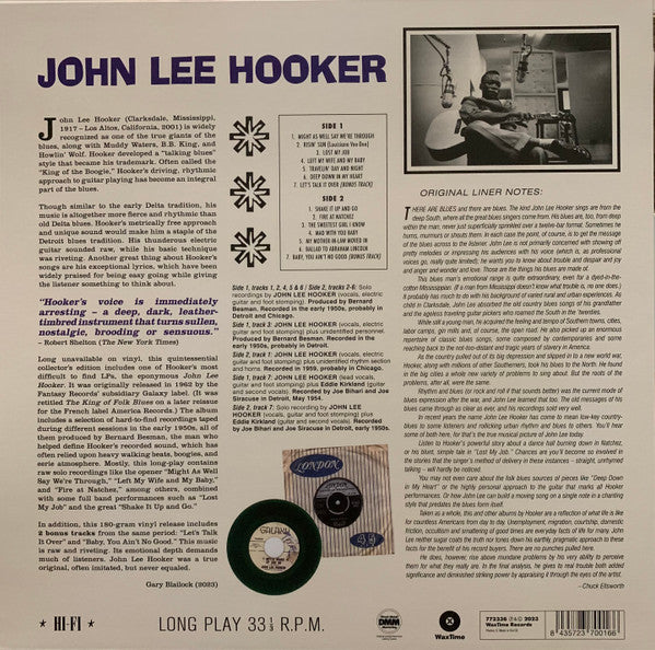 JOHN LEE HOOKER (ジョン・リー・フッカー)  -S.T. [ The Galaxy Album ] (EU 限定ボーナス入り再発180g ステレオ LP/New)