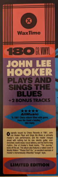 JOHN LEE HOOKER (ジョン・リー・フッカー)  - Plays & Sings The Blues (EU 限定復刻ボーナス入り再発180g  LP/New)