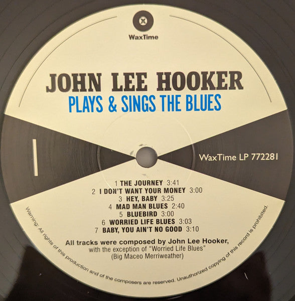 JOHN LEE HOOKER (ジョン・リー・フッカー)  - Plays & Sings The Blues (EU 限定復刻ボーナス入り再発180g  LP/New)