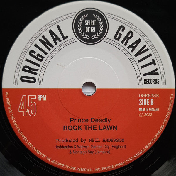 JUNIOR DELL & THE D-LITES / Prince Deadly (ジュニア・デル＆ザ・ディーライツ/ プリンス・ダディ)  - Jump Around / Rock The Lawn (UK 限定再発「紅白ラベ」 7"/New)