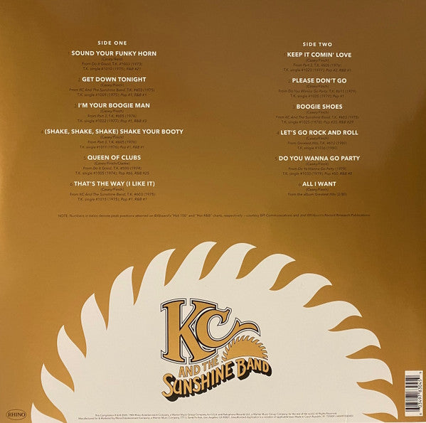 K.C.& THE SUNSHINE BAND (K.C. & ザ・サンシャイン・バンド)  - The Best Of KC And The Sunshine Band (EU 正規限定再発「黒盤」LP/New) ベスト12曲！