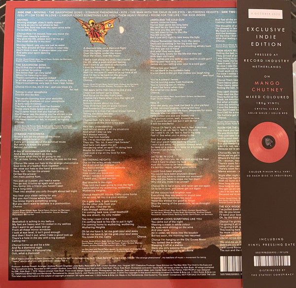 KATE BUSH (ケイト・ブッシュ)  - The Kick Inside  (世界共通 限定復刻リマスター再発 180g「マンゴー・カラー（ Mango Chutney）VINYL」LP/ New)