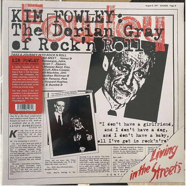 KIM FOWLEY (キム・フォーリー)  - Living In The Streets (EU 限定復刻再発アナログ LP/ New)