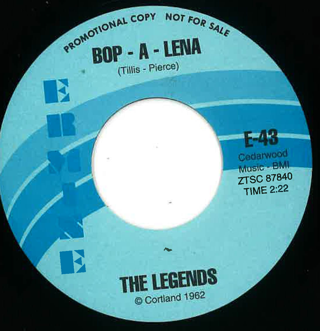 LEGENDS, THE (ザ・レジェンズ)  - Bop-A-Lena / I Wish I Knew (US 限定リプロ・ジャケ付き再発7インチ/ New)