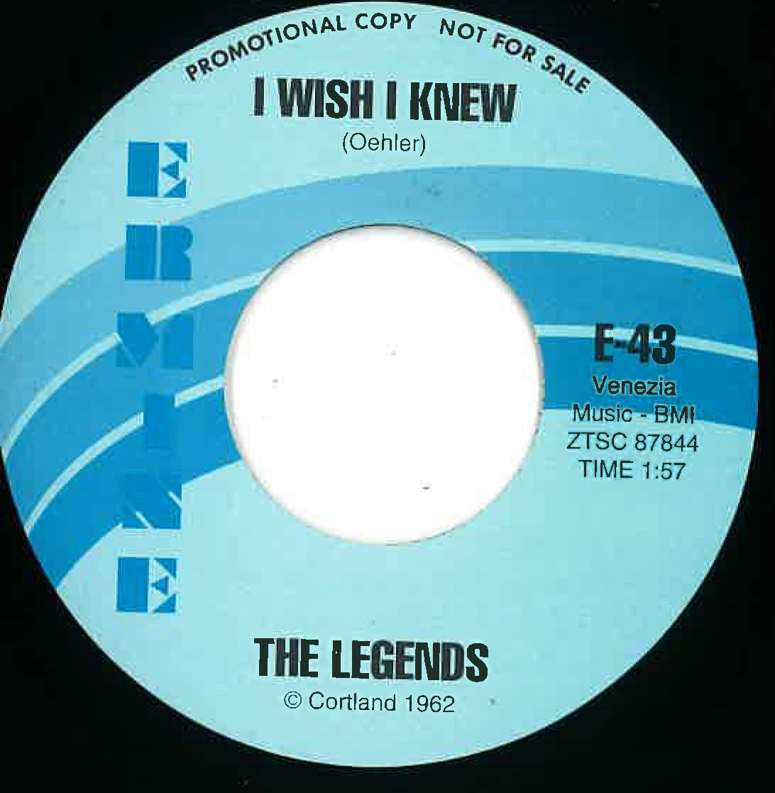 LEGENDS, THE (ザ・レジェンズ)  - Bop-A-Lena / I Wish I Knew (US 限定リプロ・ジャケ付き再発7インチ/ New)