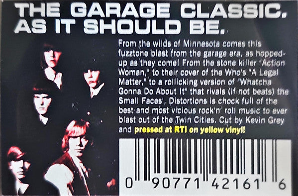 LITTER (リッター)  - Distortions (US 正規限定復刻再発「イエローVINYL」モノラル LP/New)米ガレージPUNK古典'67年デビューアルバム！