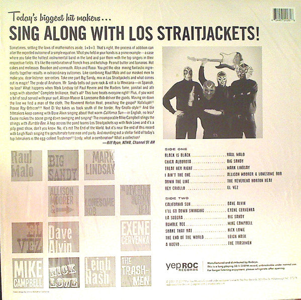 LOS STRAITJACKETS (ロス・ストレイトジャケッツ)  - Sing Along with Los Straitjackets (US  1500枚限定再発LP＋7インチ /New ) '01年カヴァコラボ