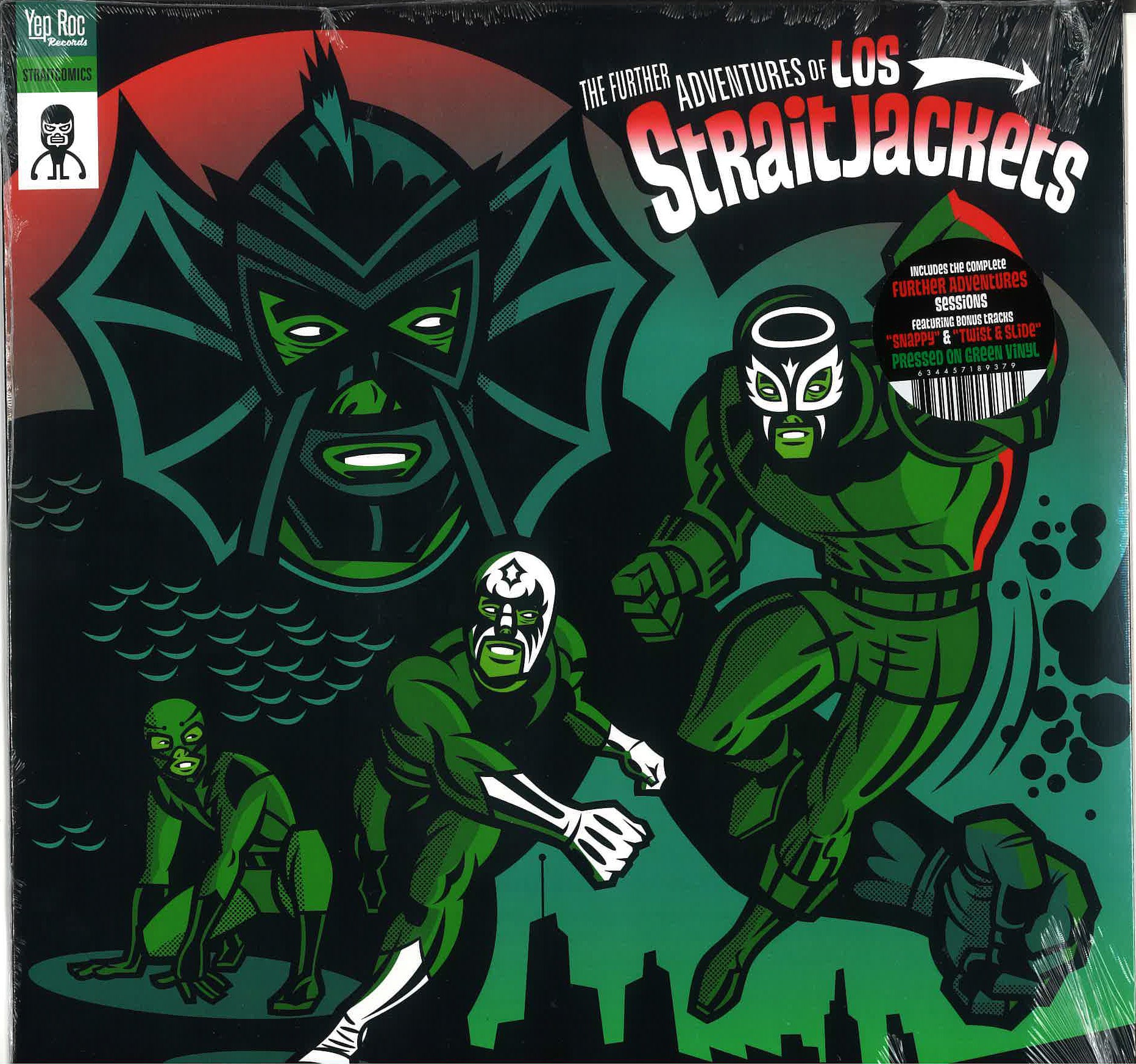 LOS STRAITJACKETS (ロス・ストレイトジャケッツ)  - The Further Adventures Of Los Straitjackets (US 1000枚限定「グリーンVINYL」再発LP/New) '09年名作アルバム、12年ぶりの再発化！