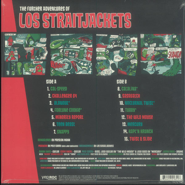 LOS STRAITJACKETS (ロス・ストレイトジャケッツ)  - The Further Adventures Of Los Straitjackets (US 1000枚限定「グリーンVINYL」再発LP/New) '09年名作アルバム、12年ぶりの再発化！