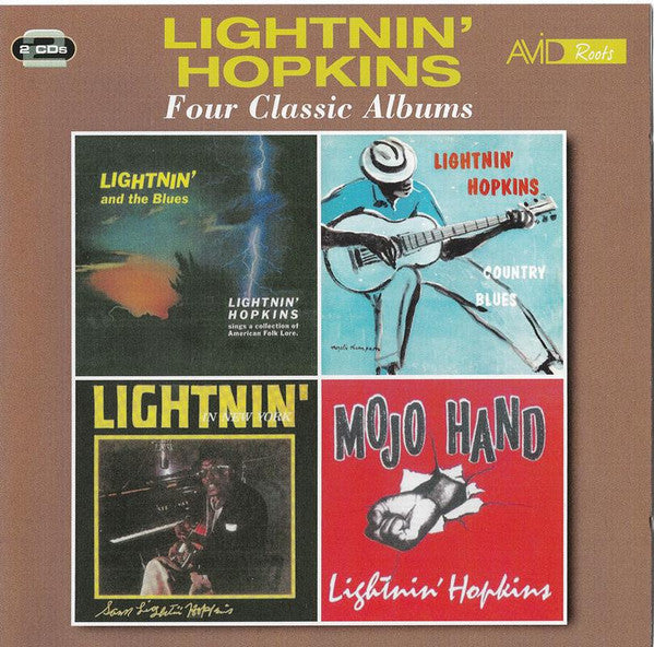 LIGHTNIN’ HOPKINS (LIGHTNING HOPKINS) (ライトニン・ホプキンス)  - Four Classic Albums (UK 限定合体再発CDx2枚組/New) 全44曲！