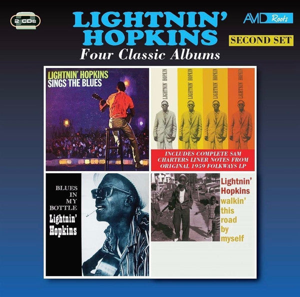 LIGHTNIN’ HOPKINS (LIGHTNING HOPKINS) (ライトニン・ホプキンス)  - Four Classic Albums - 2nd Set (UK 限定合体再発CDx2枚組/New) 全43曲！