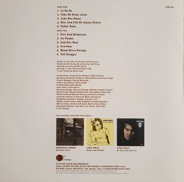 LINK WRAY  (リンク・レイ)  - Link Wary [ '71 Album ]  (US 限定復刻再発「（赤・緑・オレンジ）3色 VINYL」LP/New)