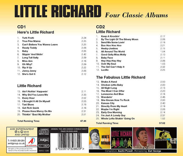 LITTLE RICHARD (リトル・リチャード)  - Four Classic Albums (UK 限定再発 2xCD/New)