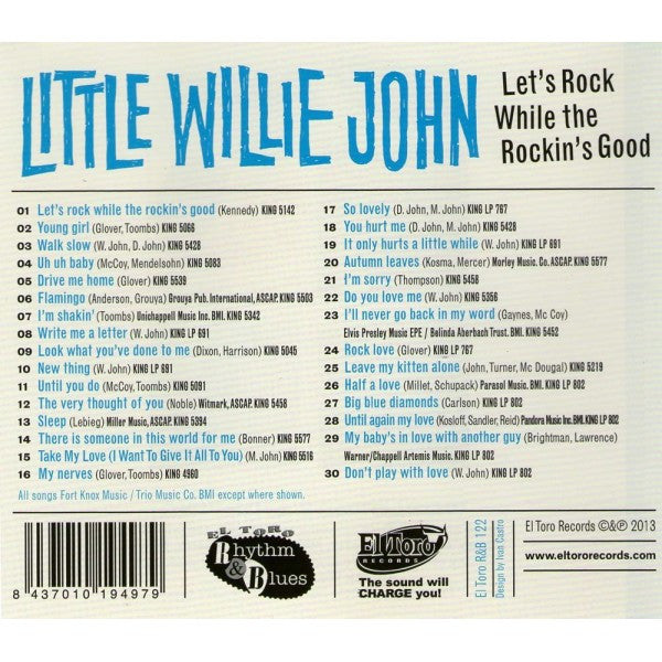 LITTLE WILLIE JOHN (リトル・ウィリー・ジョン)  - Let's Rock While The Rockin's Good (スペイン 限定CD/New)全30曲！