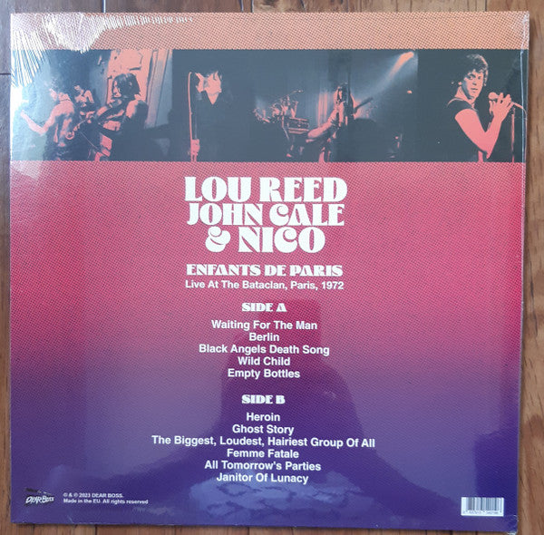 LOU REED, JOHN CALE, NICO (ルー・リード、ジョン・ケイル、ニコ)  - Enfants De Paris - Live At The Bataclan, Paris, 1972 (EU 限定プレス再発「黒盤」 LP/ New)