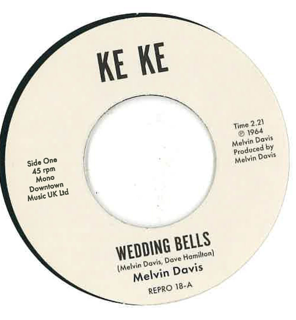 MELVIN DAVIS (メルヴィン・デイヴィス)  - Wedding Bells / It's No News (EU 限定リプロ再発7インチ/New)