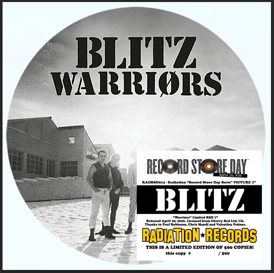 BLITZ, THE (ザ・ブリッツ)  - Warriors / Youth (Italy 「RSD 2026」正規再発「500枚限定ナンバリング入りピクチャー」 7"/ New)