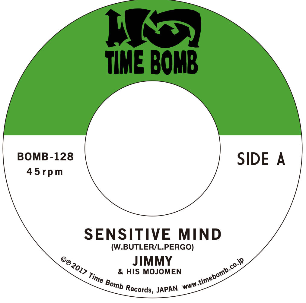 JIMMY & HIS MOJOMEN  (ジミー＆ヒズ・モジョメン) - Sensitive Mind / Soul On Fire (Japan タイムボム  300枚限定ナンバリング入りジャケ付き 7”/New)