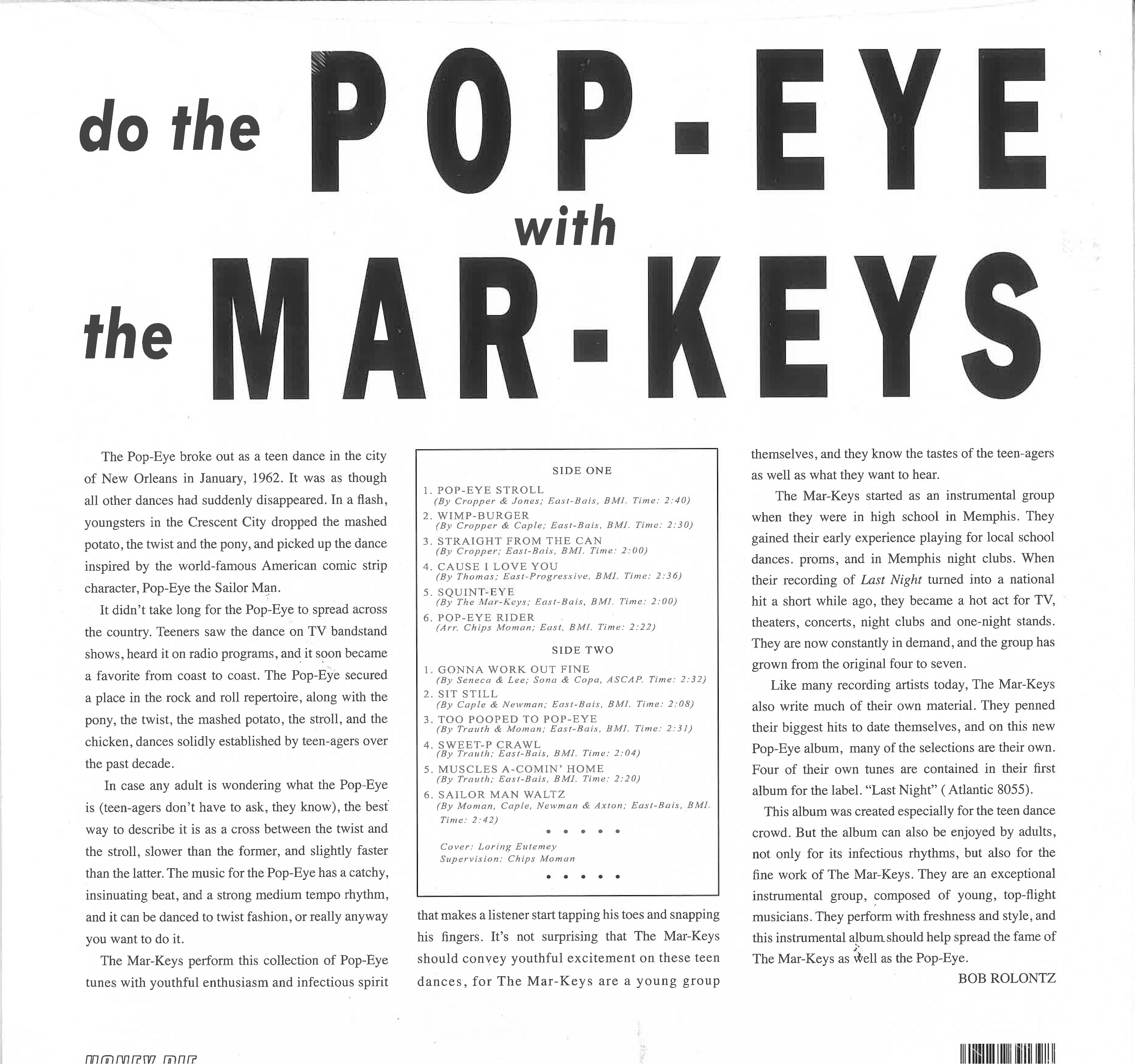 MAR-KEYS (マーキーズ)  - Do The Pop-Eye (EU 限定復刻再発 LP/New)