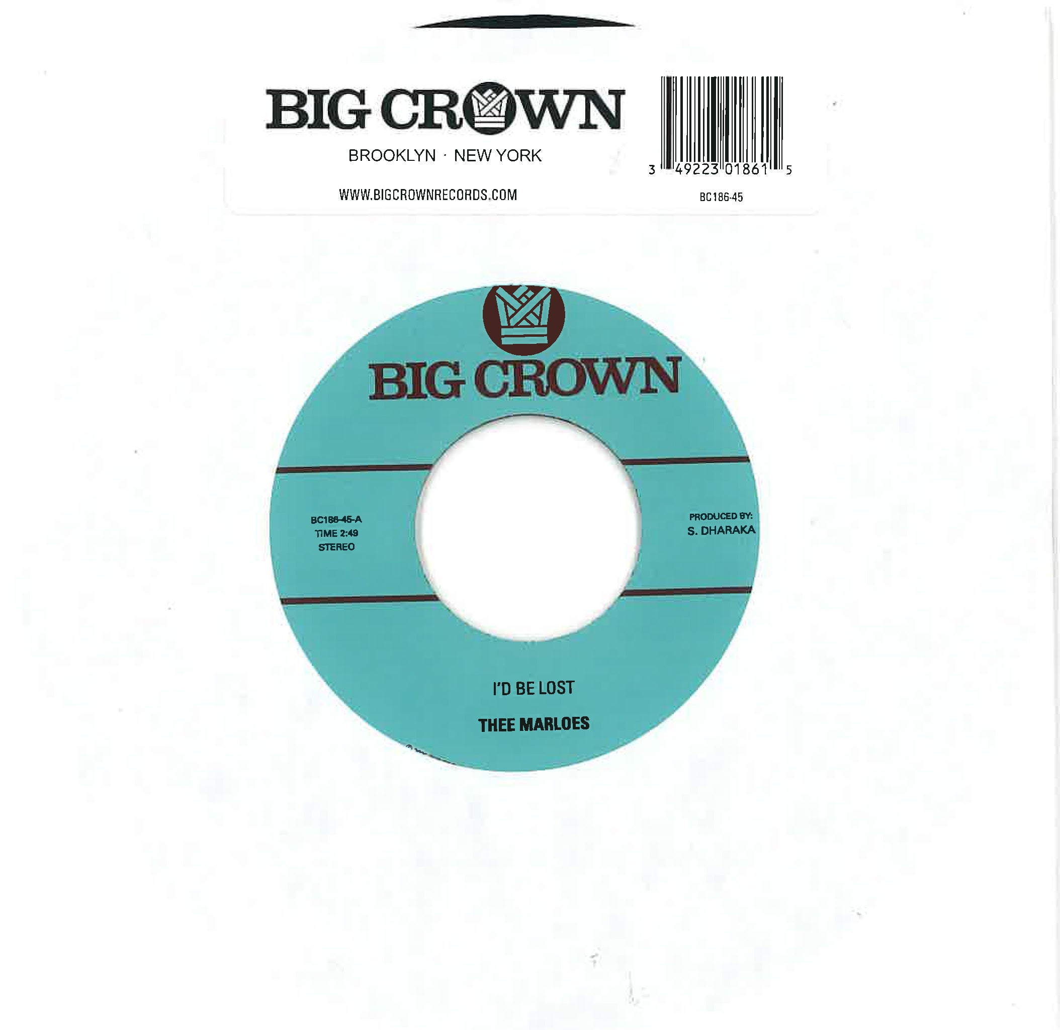 MARLOES, THEE (ジ・マーローズ)  - I'd Be Lost / What's On Your Mind (US 限定 7インチ/ New) 新世代チカーノ・ソウルのようなインドネシアの男性２人バック、女性ヴォーカルのトリオ'25年新作シングル。