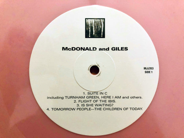 McDONALD & GILES (マクドナルド・アンド・ジャイルズ)  - McDonald And Giles (France 限定復刻再発「ピンク VINYL」LP/New)