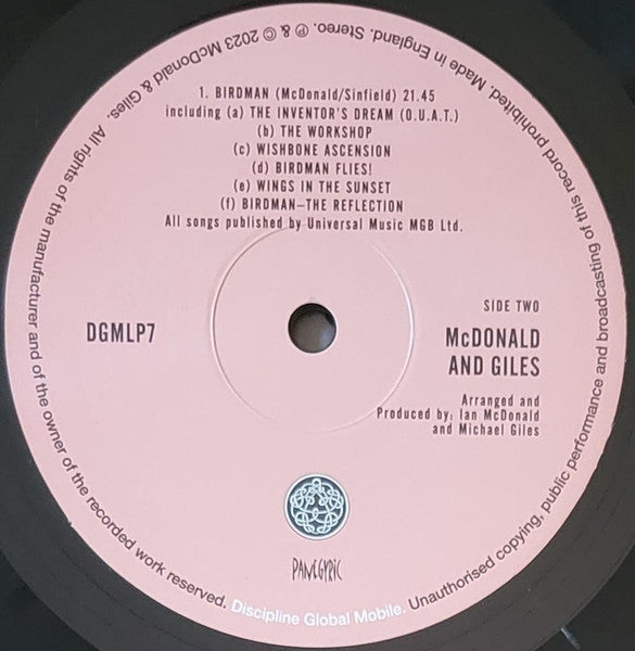 McDONALD & GILES (マクドナルド・アンド・ジャイルズ)  - McDonald And Giles (UK 限定復刻再発 200グラム LP/New)