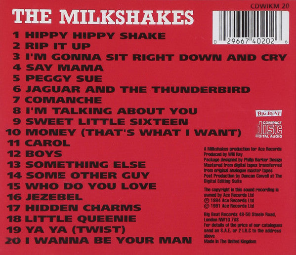 MILKSHAKES (ミルクシェイクス) - 20 Rock & Roll Hits Of The 50S And 60S (UK 限定