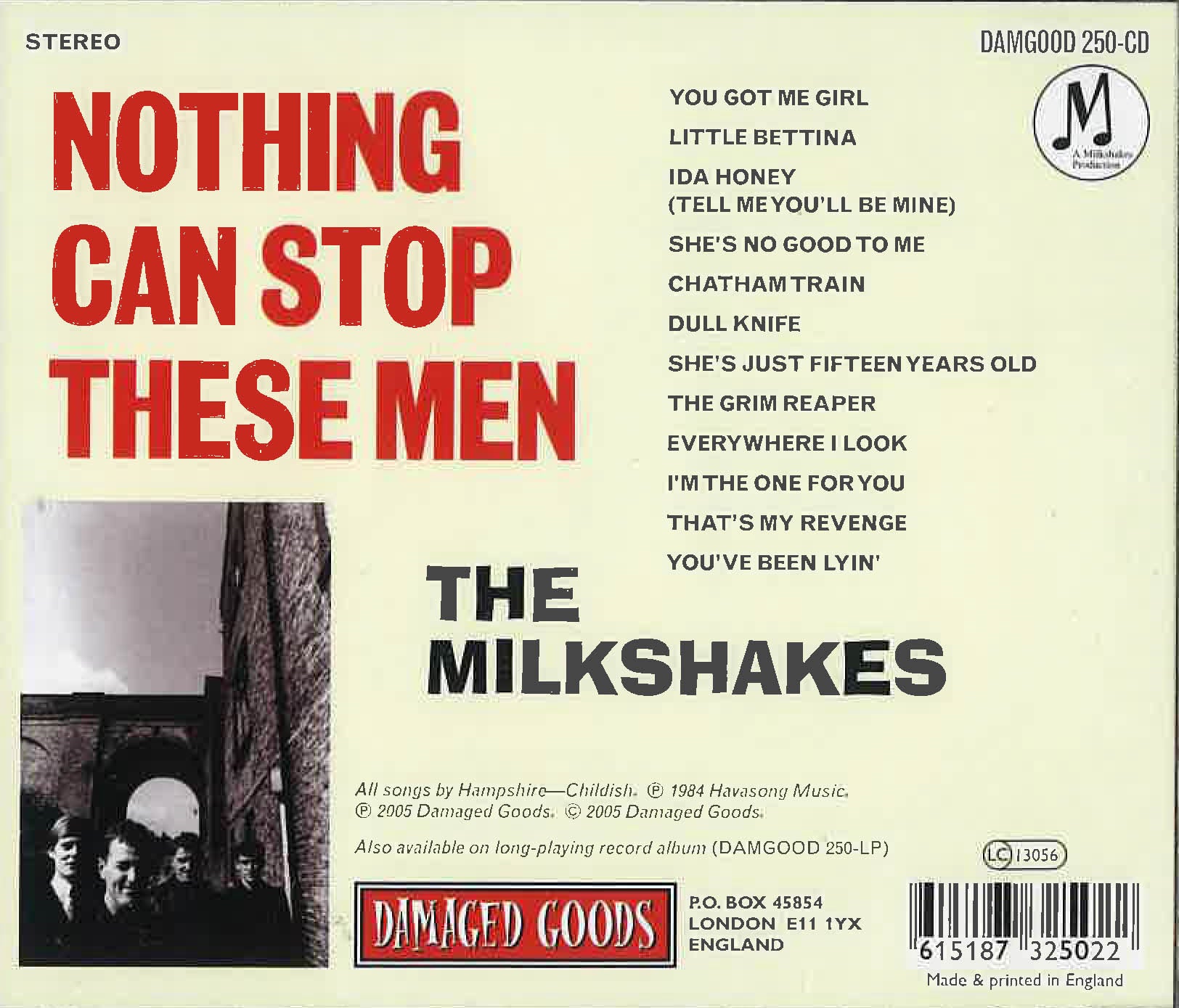 MILKSHAKES (ミルクシェイクス)  - Nothing Can Stop These Men (UK 限定復刻再発 CD/New)