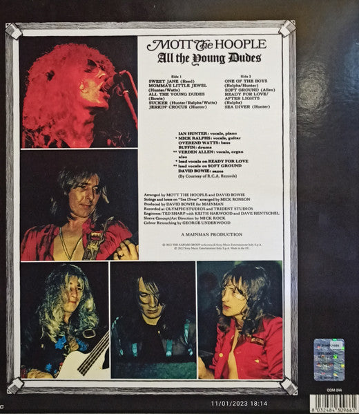 MOTT THE HOOPLE (モット・ザ・フープル)  - All The Young Dudes (イタリア 限定復刻再発 LP/New) '72年デヴィッド・ボウイのプロデュース名作5作目