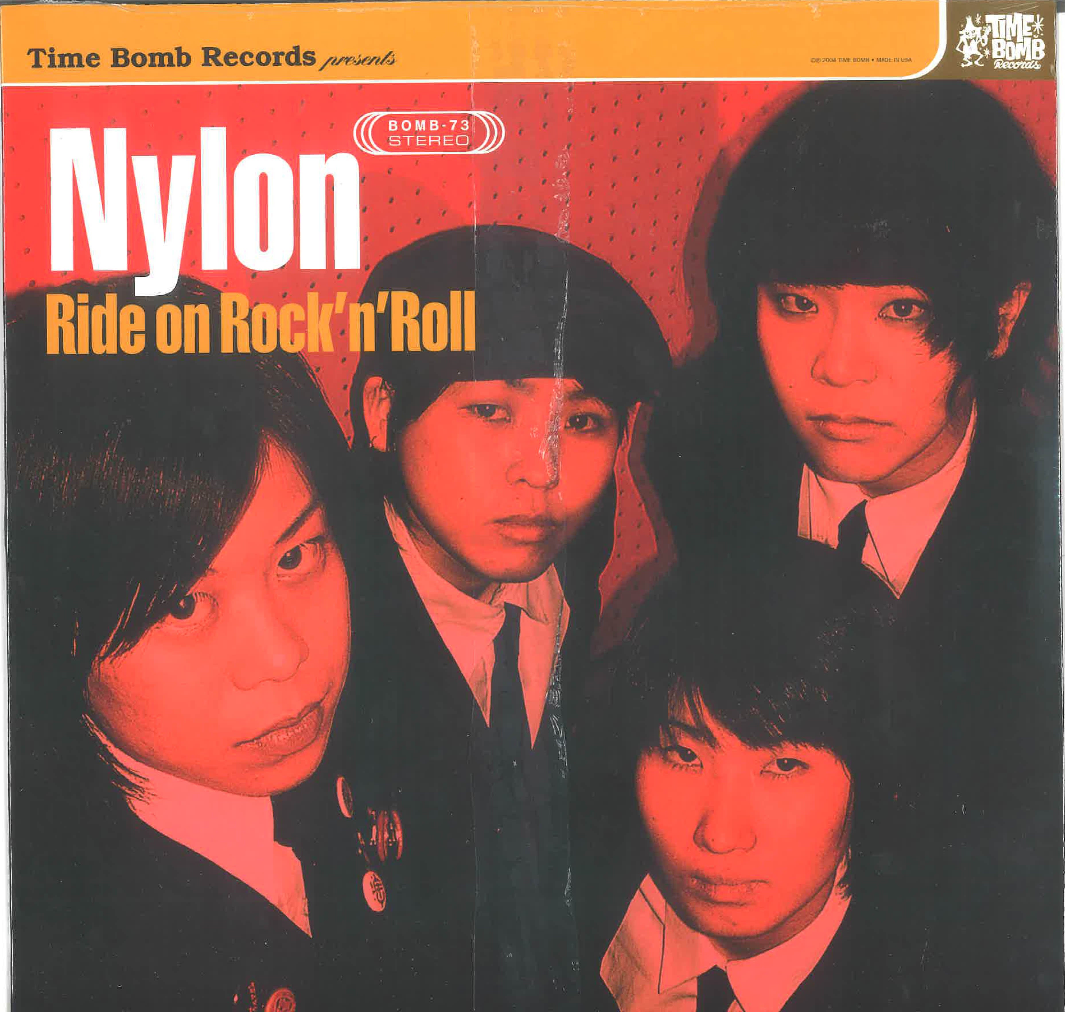 NYLON (ナイロン) - S.T. [ファーストアルバム] ＋ Ride On Rock'n'Roll [2ndアルバム] （Japan タイムボム 限定アルバムx2枚のカップリング LP/New) 関西ダイナマイトR&R娘4人組、LPのみの1st+2nd 「逆2 イン 1」