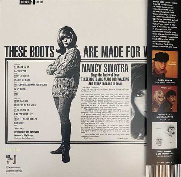 NANCY SINATRA (ナンシー・シナトラ)  - Boots (US 限定復刻リマスター再発「ブルー・ヴァイナル」LP+帯、本/New)