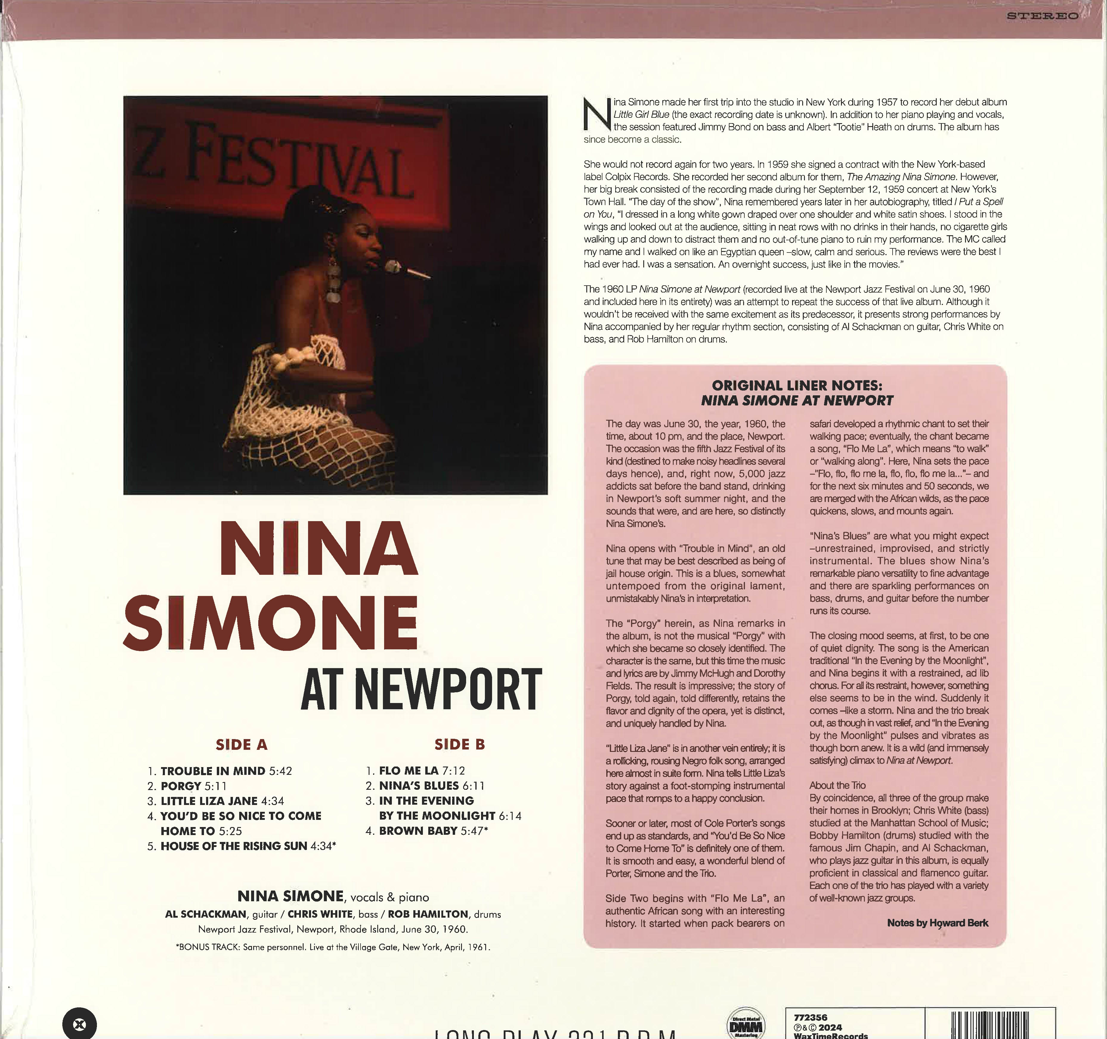 NINA SIMONE (ニーナ・シモン) - Nina At Newport (EU 限定ボーナス