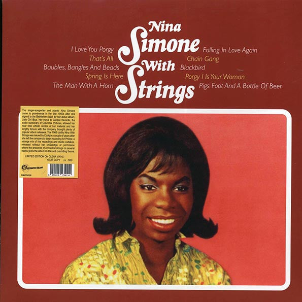 NINA SIMONE (ニーナ・シモン)  - Nina Simone With Strings (EU 500枚限定復刻再発「クリア・ヴァイナル」LP/New)