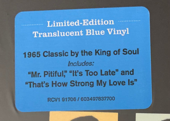 OTIS REDDING (オーティス・レディング)  - The Great Otis Redding Sings Soul Ballads (EU 正規限定再発180g「ブルーVINYL」モノラル LP/New-RCV1 91706)'65年セカンド・アルバム