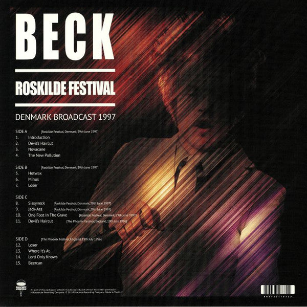 BECK (ベック)  - Roskilde Festival. Denmark Broadcast 1997 (EU 限定カラーヴァイナル 2xLP/NEW)