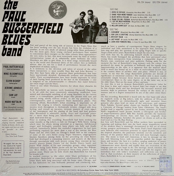 PAUL BUTTERFIELD BLUES BAND (ポール・バターフィールド・ブルース・バンド)  - The Paul Butterfield Blues Band [1st ] (スペイン限定復興再発ステレオLP/New) 直系元祖パブロック！