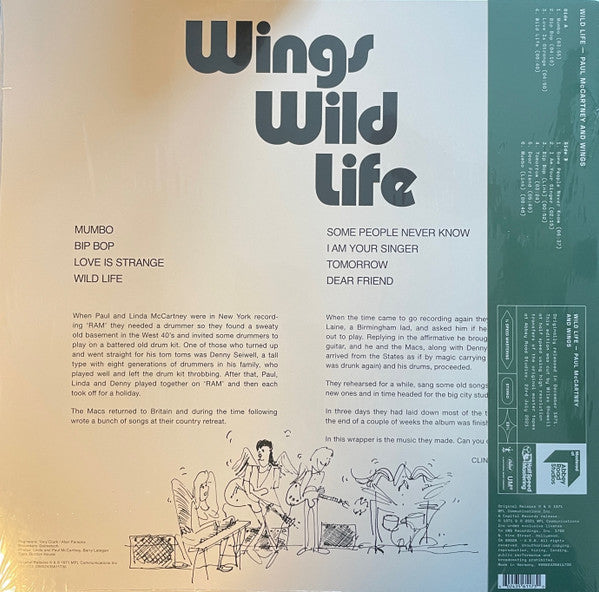 PAUL McCARTNEY & WINGS (ポール・マッカートニー & ザ・ウィングス)  - Wild Life   (EU-US RSD 2023 全世界5000枚限定（発売50周年）ハーフスピード・マスター[高音質] LP/New)