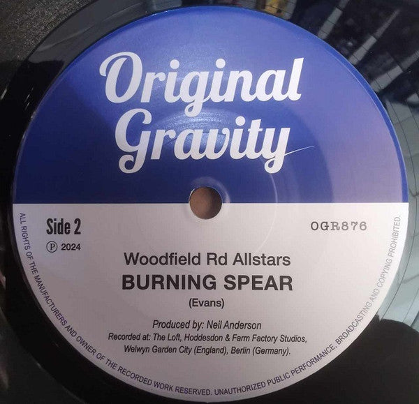 PRINCE ALPHONSO & THE FEVER / WOODFIELD RD ALLSTAR (プリンス・アルフォンソ＆ザ・フィーヴァー/ウッドフィールド・ロード・オールスターズ)  - Burning Spear (UK 限定 7"+カンパニースリーブ/New)