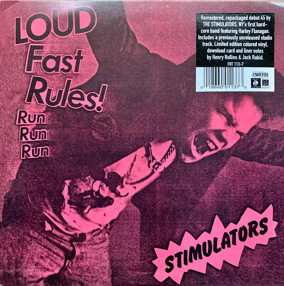 STIMULATORS (スティミュレイターズ ) - Loud Fast Rules! (US 500枚限定再発クリアヴァイナル 7"/ New)