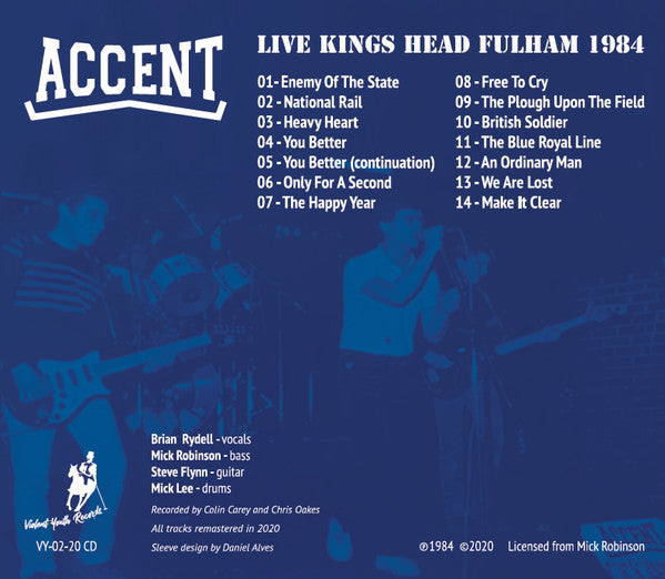 ACCENT (アクセント)  - Live Kings Head Fulham 1984 (Portugal 限定プレス CD/ New)