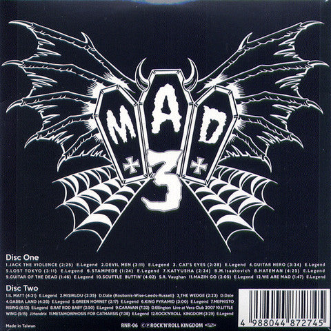 MAD3 (マッド・スリー) - Rock’n’Roll Undead (Japan 自主制作限定紙ジャケCDx2枚組/New) 特典ステッカー付き