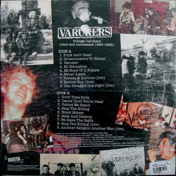 VARUKERS, THE (ザ・ヴァルカーズ)  - Vintage Varukers : Rare And Unreleased 1980 - 1985 (Italy 限定再発 LP/New)