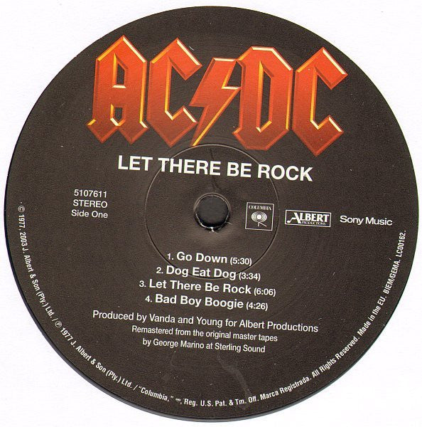 AC/DC (エーシー・ディーシー)  - Let There Be Rock (EU 限定「リマスター再発」LP/ New)