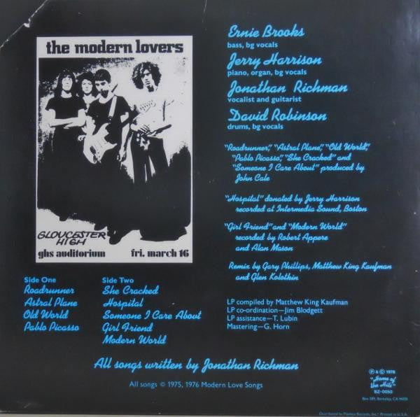 JONATHAN RICHMAN & The Modern Lovers (ジョナサン・リッチマン & ザ・モダーン・ラヴァーズ) - S.T. [1st] (EU 限定リプロ再発 LP/ New)