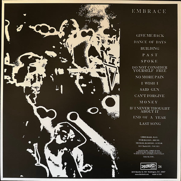 EMBRACE (エンブレイス) - S.T. [1st]  (US 限定再発「クリアゴールド/オレンジヴァイナル」 LP/ New)