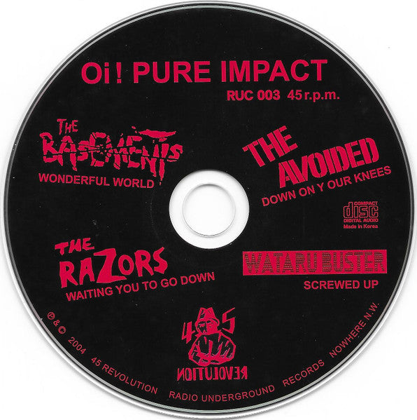 V.A. (Oi!パンク・コンピ) - Oi! Pure Impact (Japan 限定プレス CD/ New)